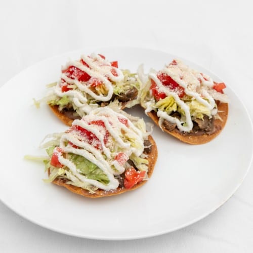  Tostada - with Meat.