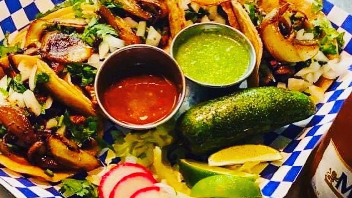 3. Carne Asada Taco & Cheese Enchilada.