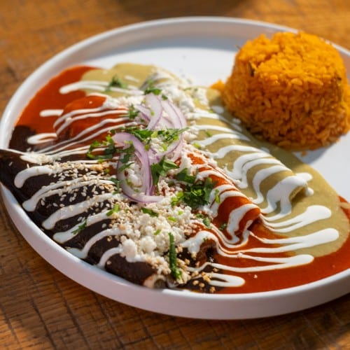 TRADITIONAL ENCHILADAS.