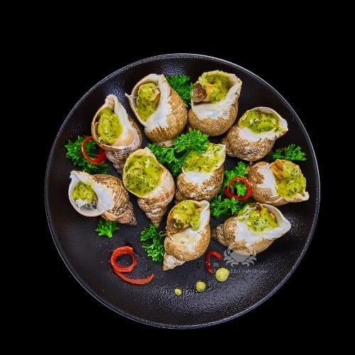 Grilled Garlic Butter Escargot.