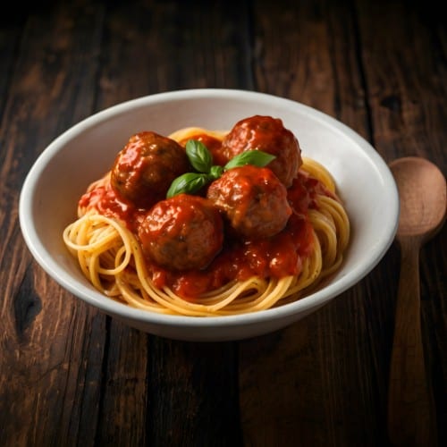 Pasta with Meatballs Lunch.