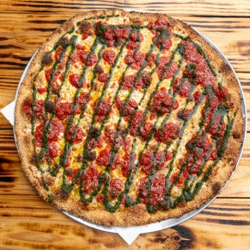Terzetto Pie Pizza (Marinara, Vodka, Pesto).