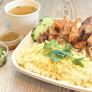 "Krispy Burd" Deep Fried Hainan Chicken Rice Plate