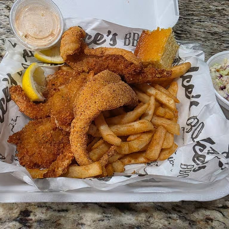 Catfish & Shrimp Platter.