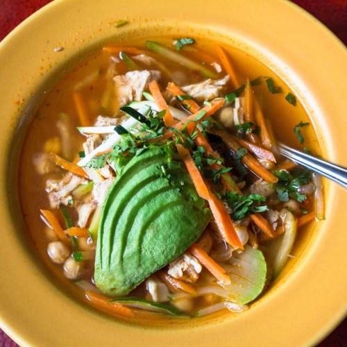 Caldo Tlalpeño/ Tlalpeño Soup.