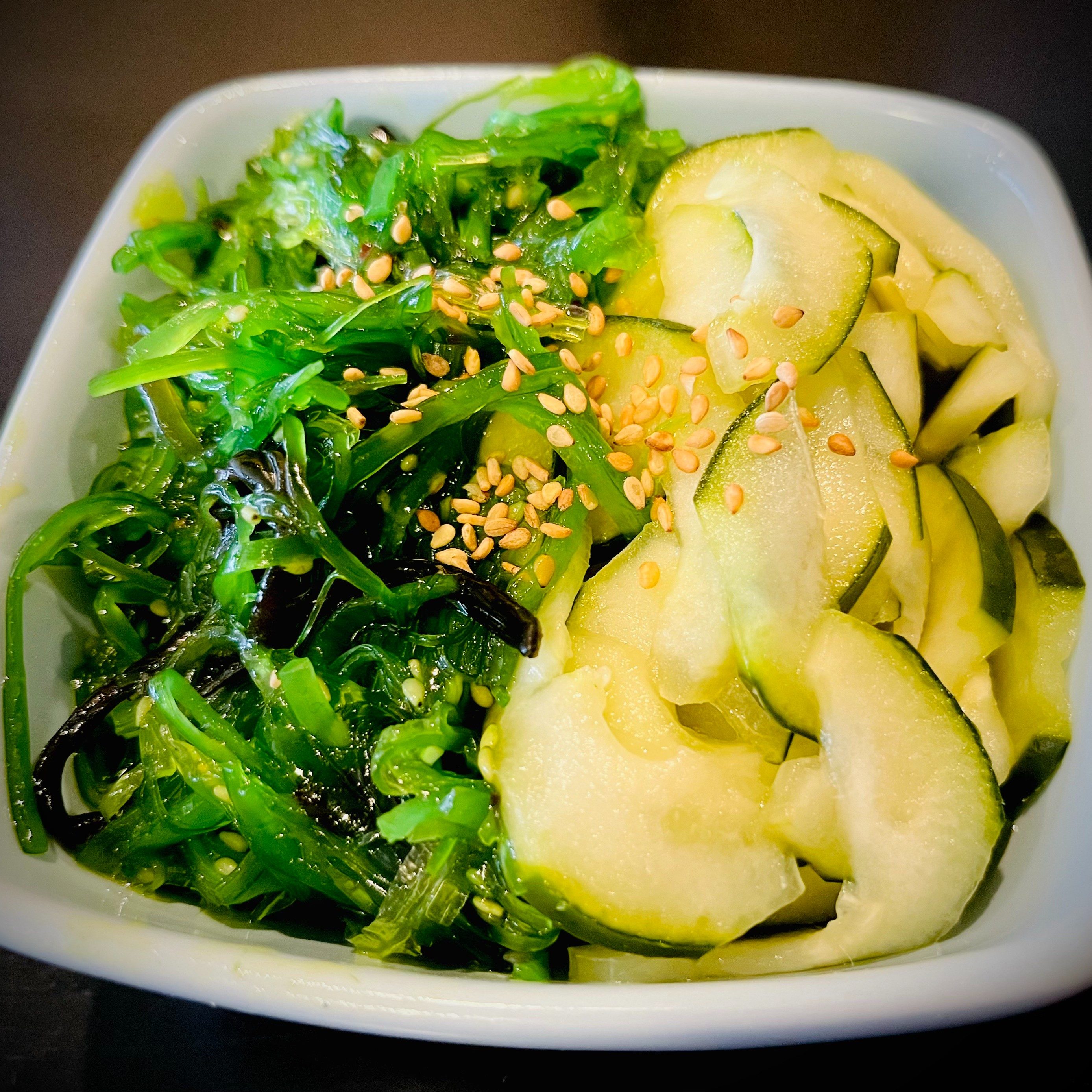 52. 1/2 Seaweed & 1/2 Sunomono Salad.