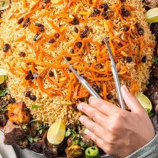 Mix Kabob Bukhari Rice - Family Size