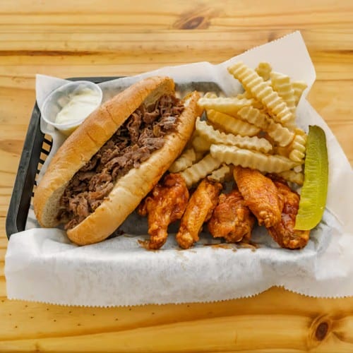 Chicken Wings Philly Combo.
