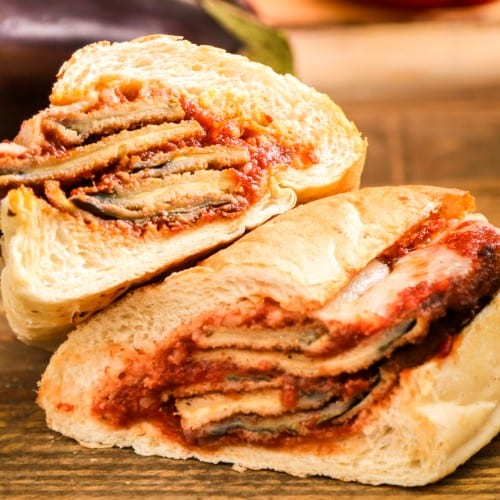 Eggplant Parmigiana Submarine.