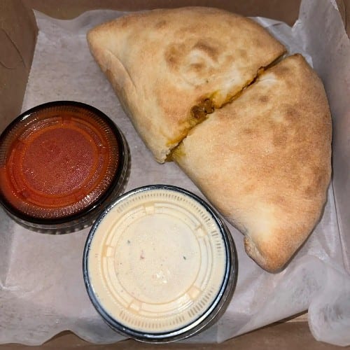 Spicy Chicken Calzone.