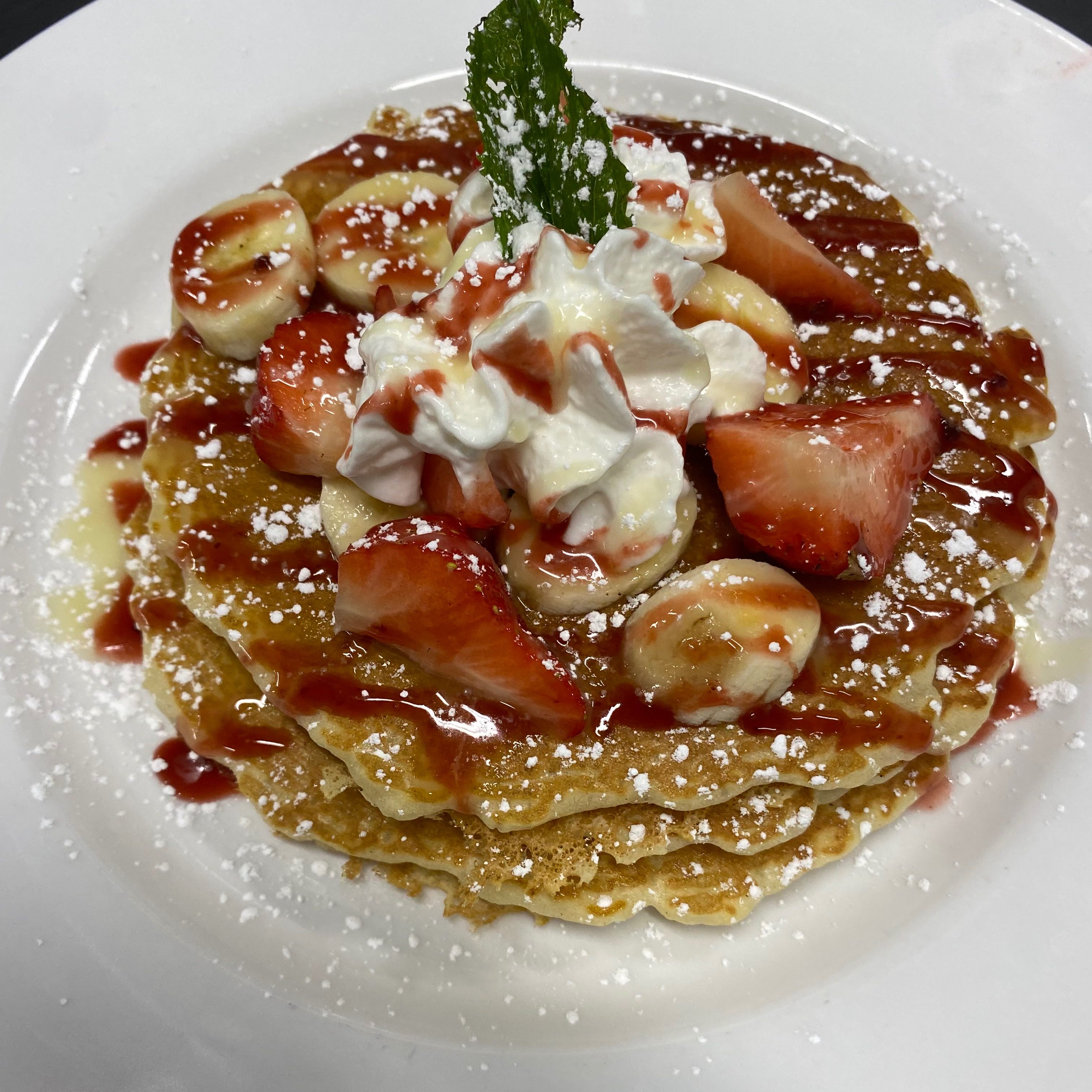 Strawberry Banana Pancakes.