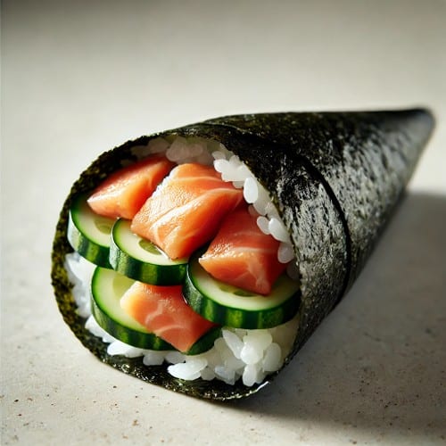 Salmon Hand Roll.