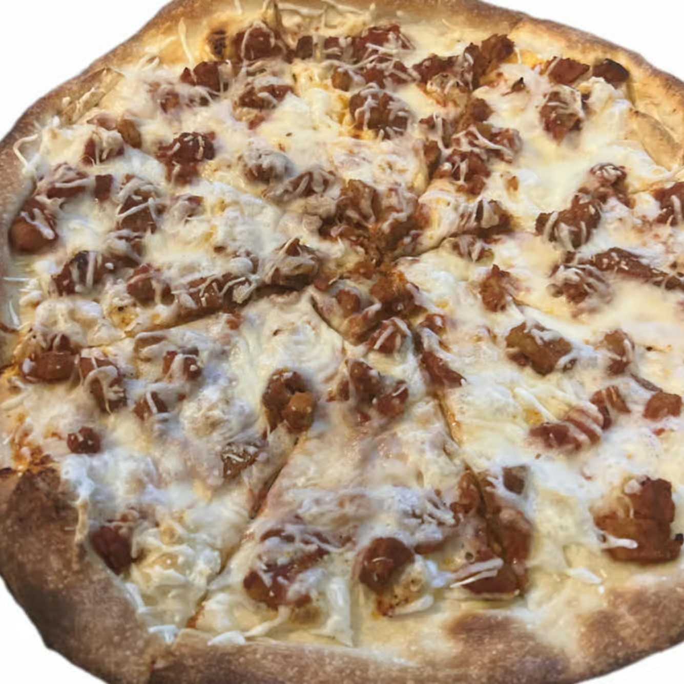 Vegan Chicken Parm Pizza.