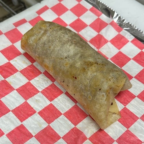 Chicken, Steak or Ground Beef Burrito.