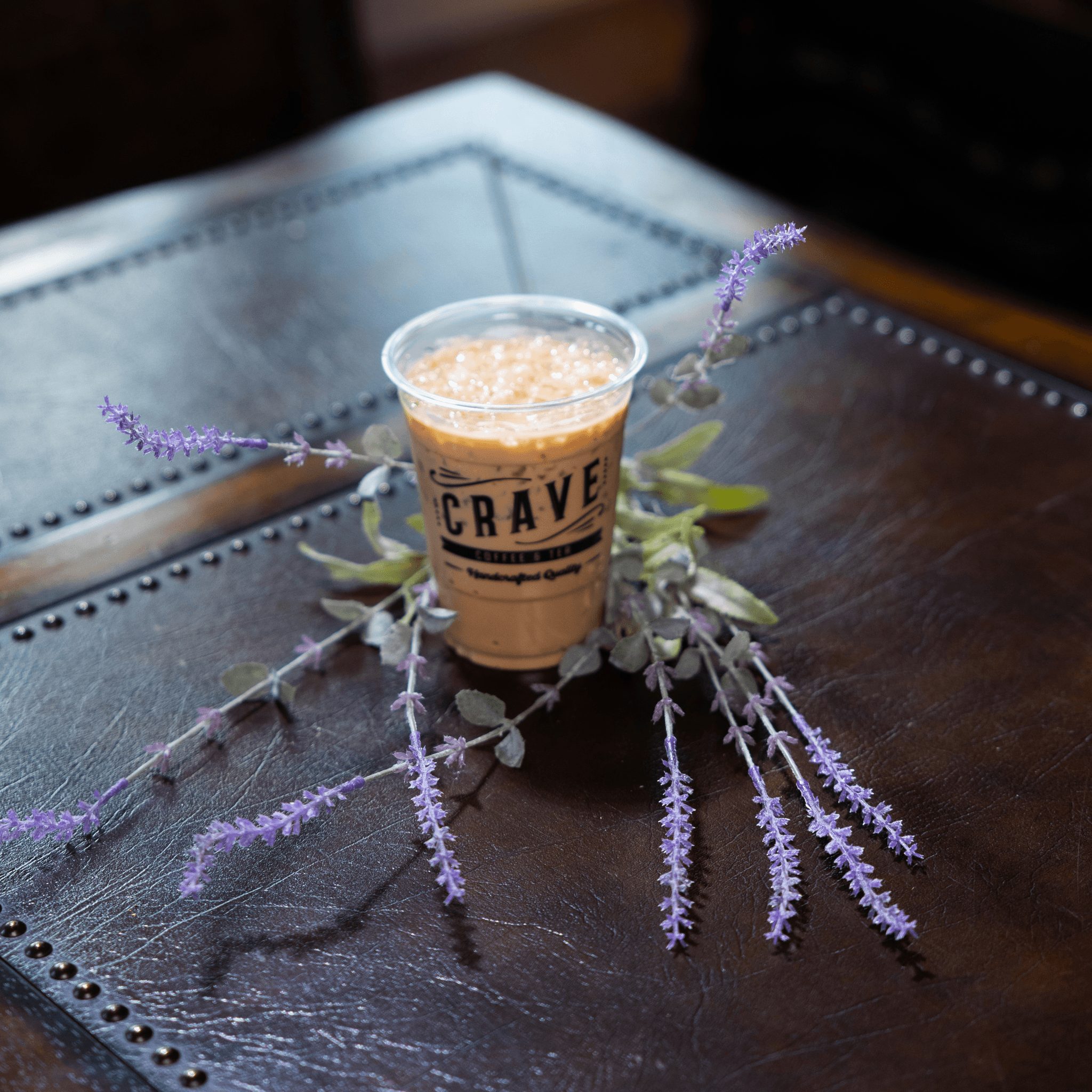 Lavender Matcha Latte (Iced).