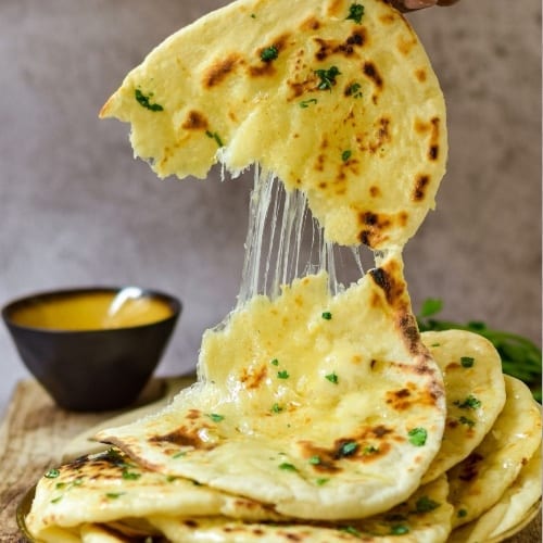 Cheese garlic naan.