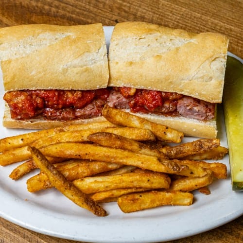 Italian Sausage Sandwich.