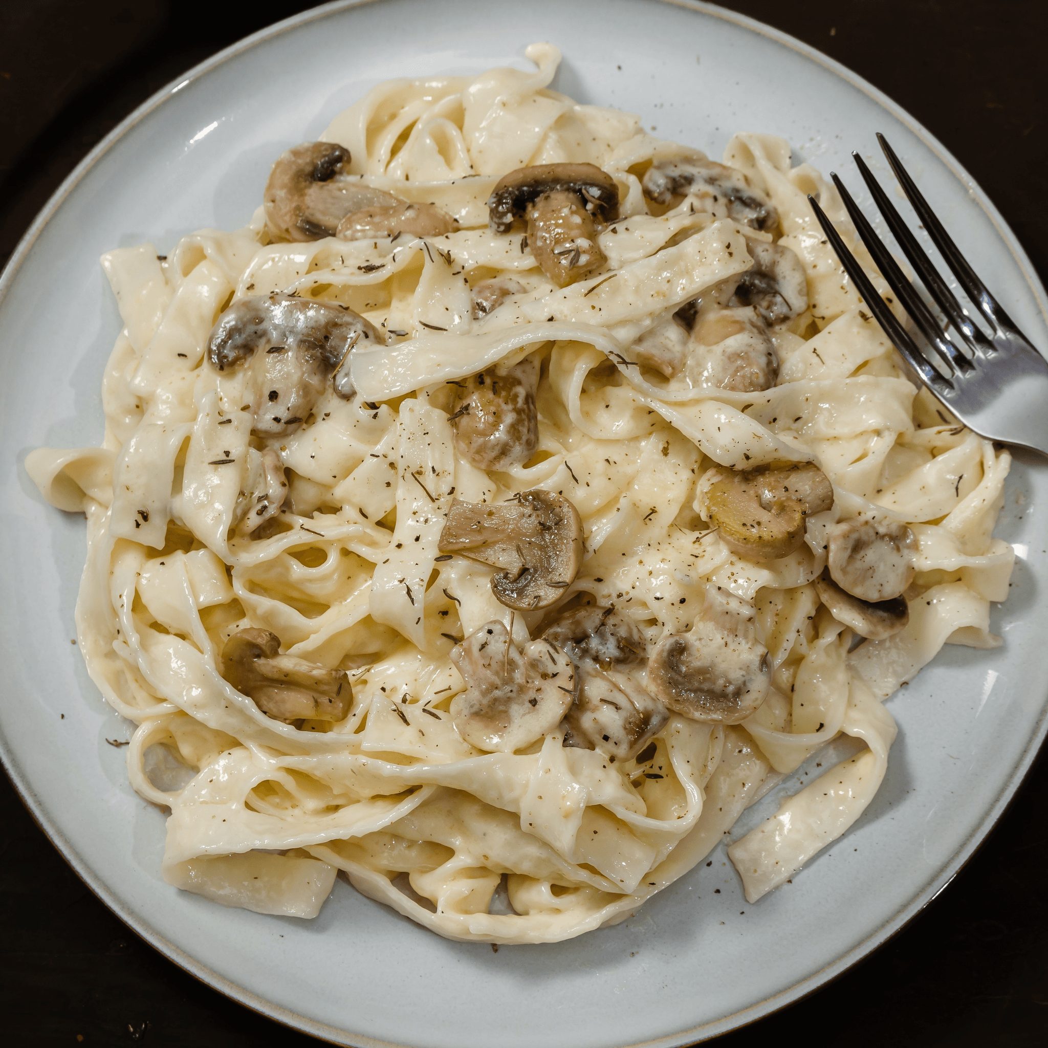 Fettuccine Alfredo with Chicken.