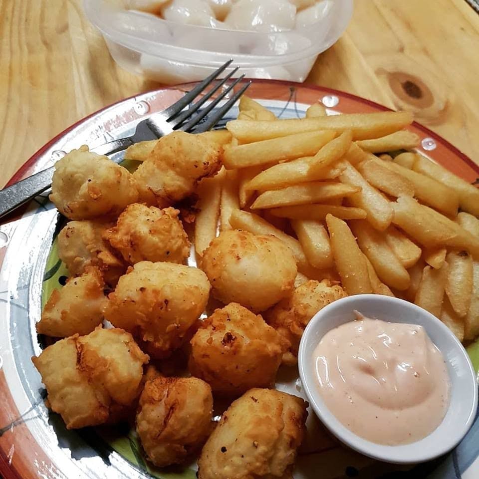 Fried Scallops Platter.