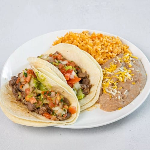 Combo 8 - Two Soft Tacos Plate.