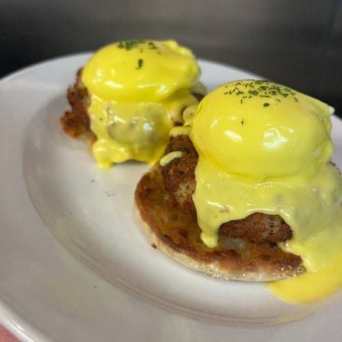 Crab Cakes Benedict.