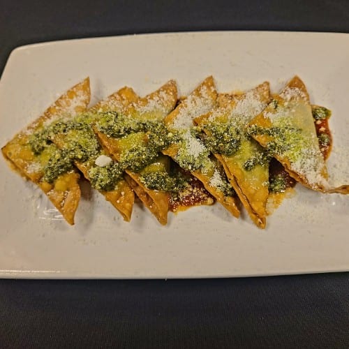 Spinach & Artichoke Wontons.