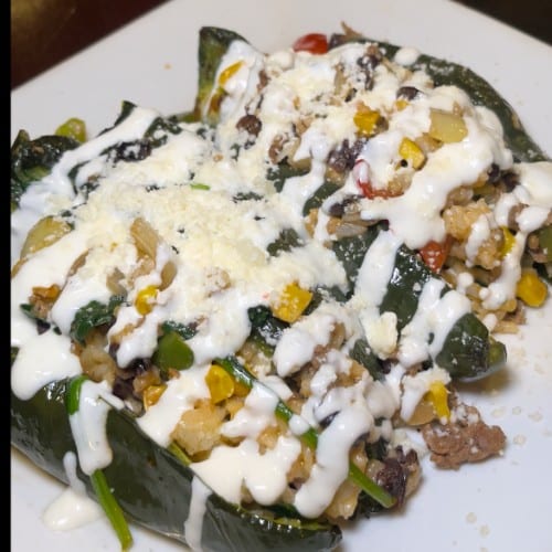 Poblanos Ranchero Lunch.