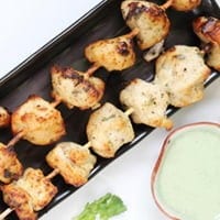 Chicken Malai Kabob.