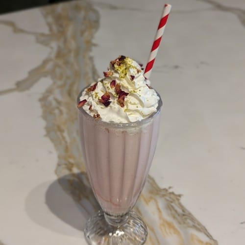 Strawberry Rose Shake.