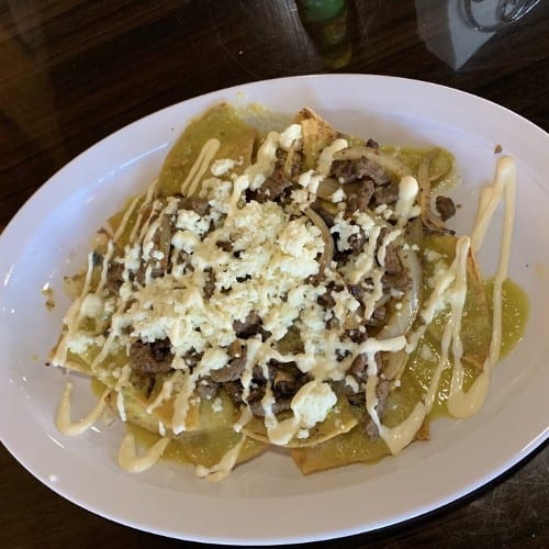 Asada Chilaquiles Verdes.