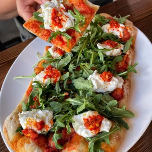 Burrata Pizza.