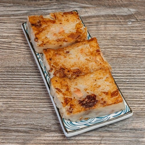 Vegan Pan Fried Turnip Cake.