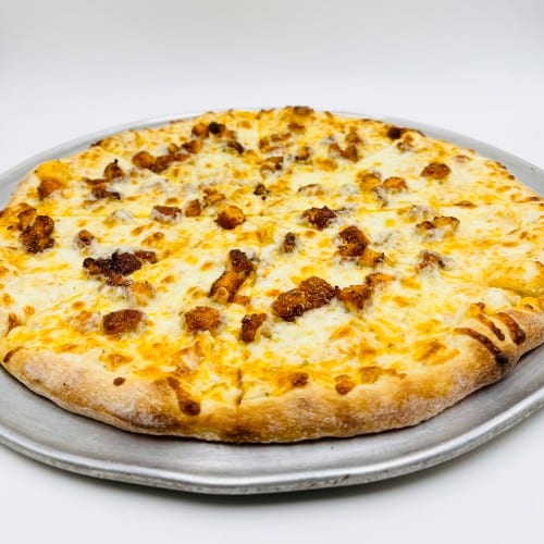 Spicy Buffalo Chicken Pizza.