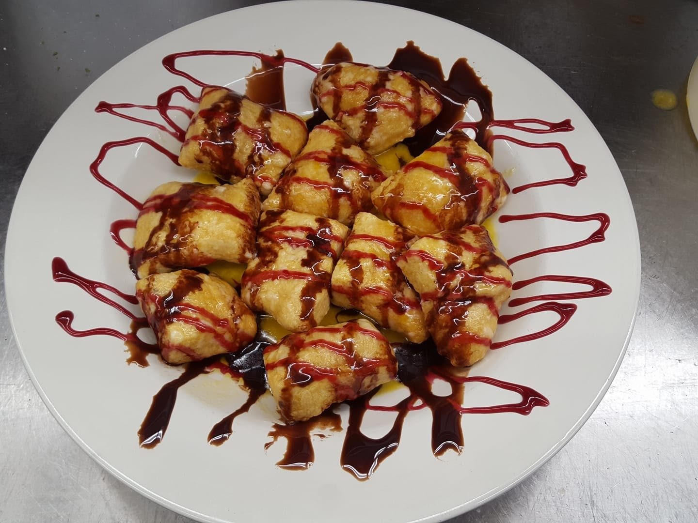 Chocolate Raspberry Fried Dough.