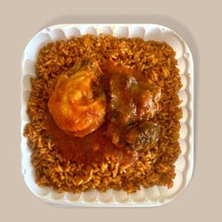 Jollof Rice with protein