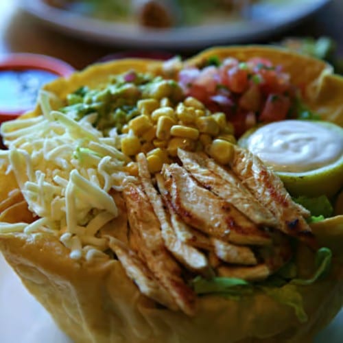 Chicken Fajita Taco Bowl.