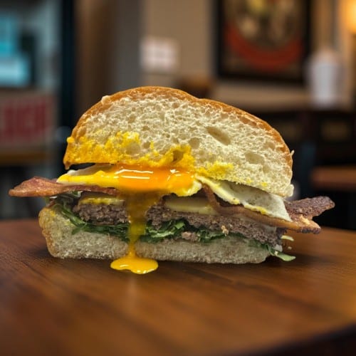 Smashed Burger and Egg.