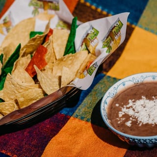 Chorizo Bean Dip & Chips