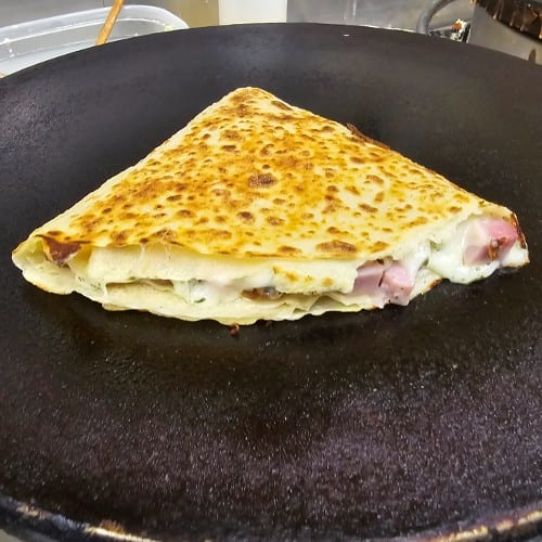 Ham and Cheese Crepe.