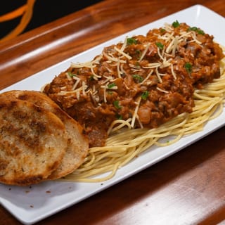 Haitian Bolognese Spaghetti