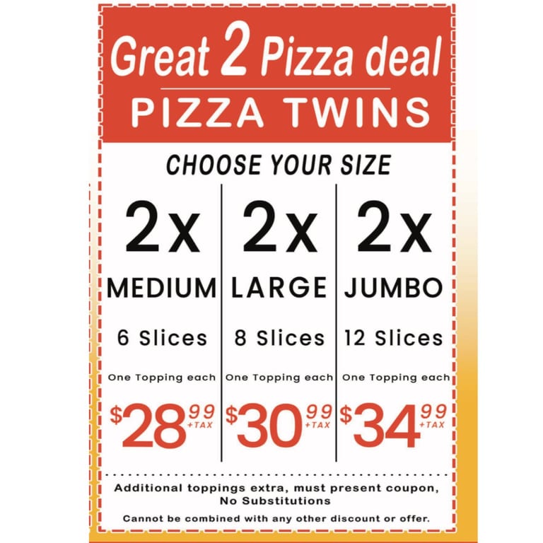 Pizza Twins Deal!  🍕🍕
