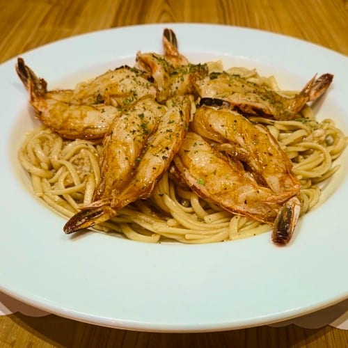 Colossal Prawn Pasta.