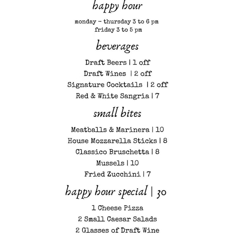 Happy Hour at Sam & Luca