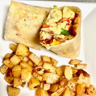 BREAKFAST BURRITO WITH HOME FRIES