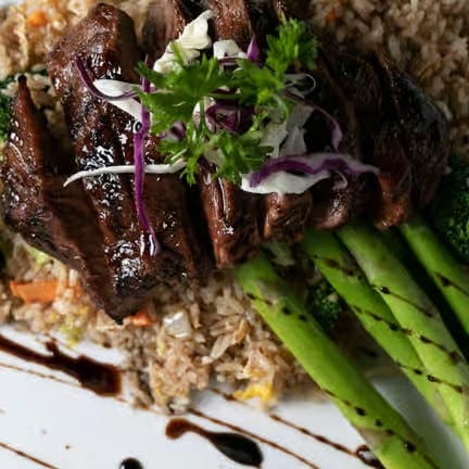 Balsamic Glazed Flank Steak.