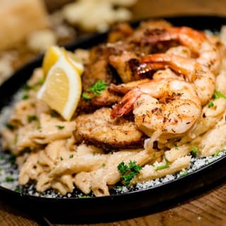 Jerk Chicken & Shrimp Pasta