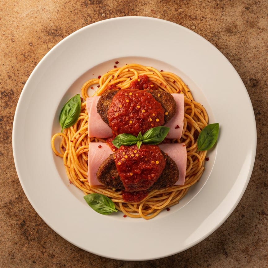 Eggplant Rollatini With Pasta.