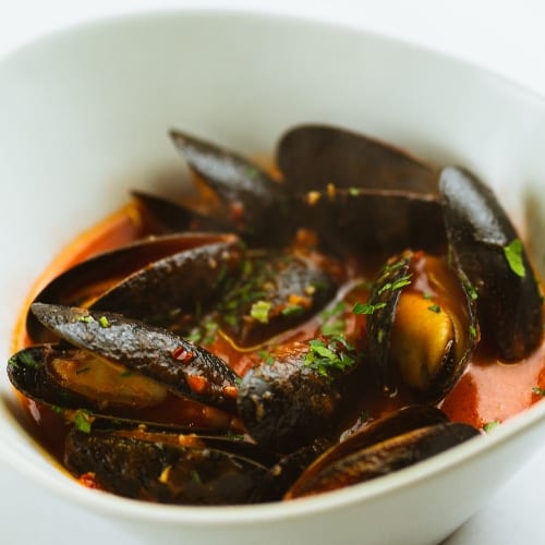 Spicy Mussels.