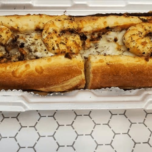 Shrimp & Salmon Cheesesteak Sandwich (Promo).