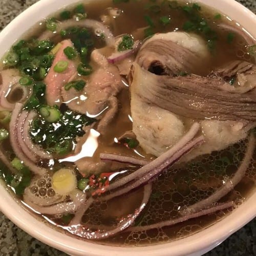 16. Pho Tai Nam Gau / Noodles with Ribeye, Flank, & Brisket.